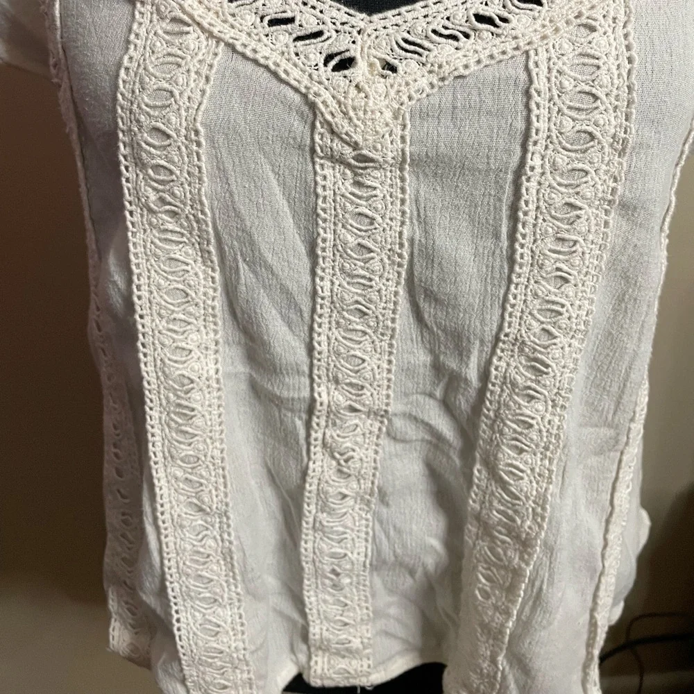 Hollister Boho White Blouse - Picture 4 of 5